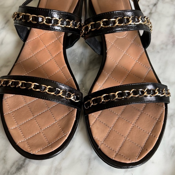 Authentic CHANEL CHAIN Gold strap sandals Rare💝 - Picture 13 of 15